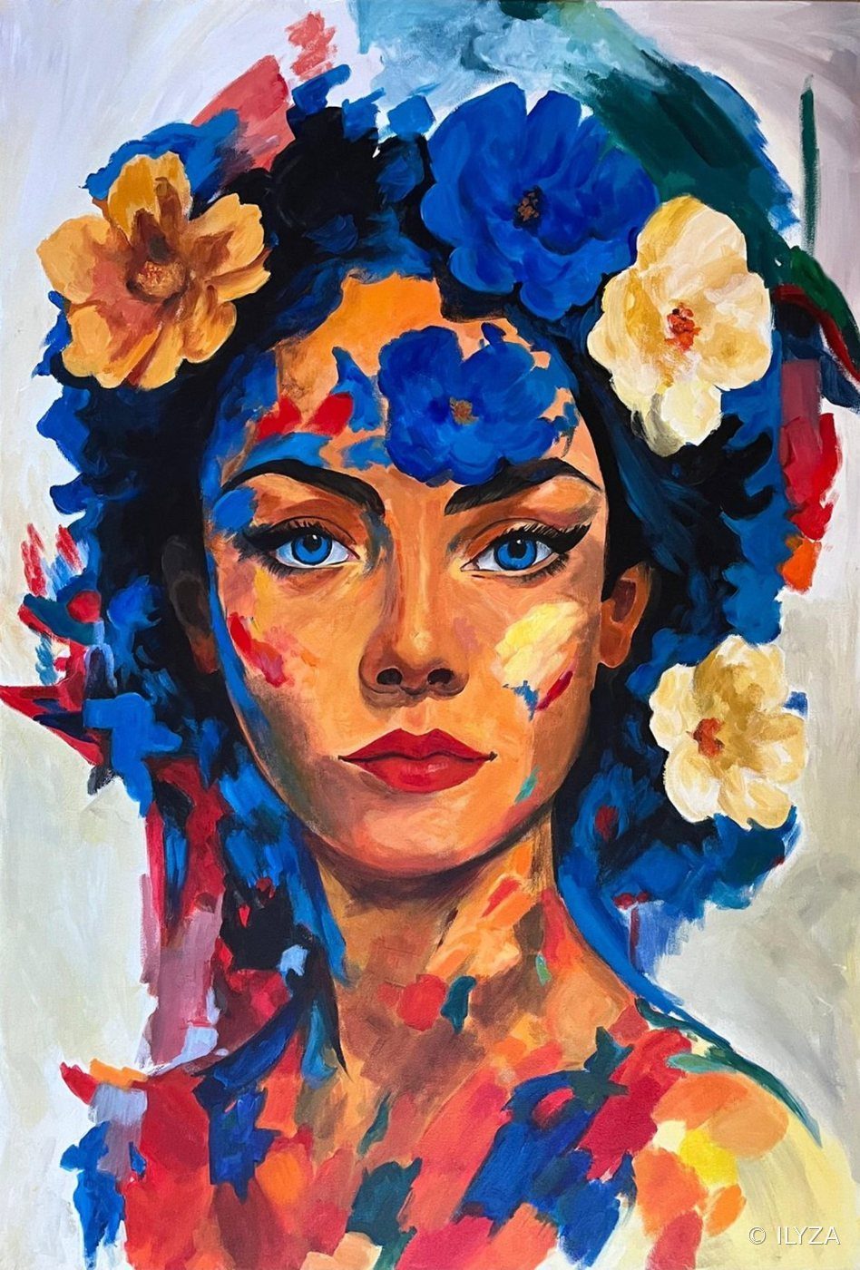 Éclosion, acrylique d’ILYZA